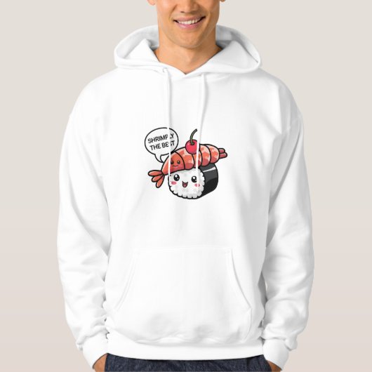 shrimply the best kawaii sushi hoodie (Voorkant)
