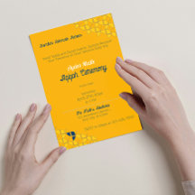 SHRIMPLY Yellow Blue Pattern, Aqiqah Baby Shower