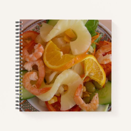 Shrimps Salad Food Notitieboek (Voorkant)