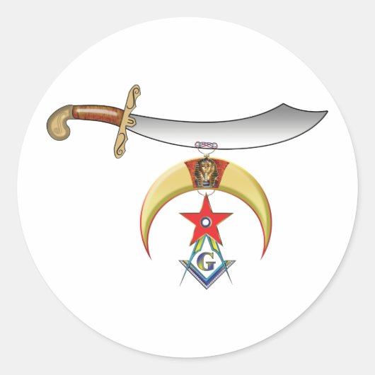 Shrine Mason Ronde Sticker (Voorkant)