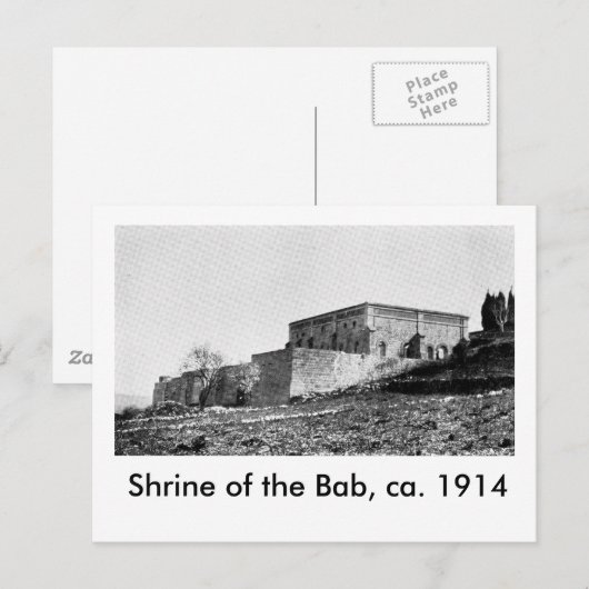 Shrine of the Bab, ca. 1914 Briefkaart (Voorkant / Achterkant)