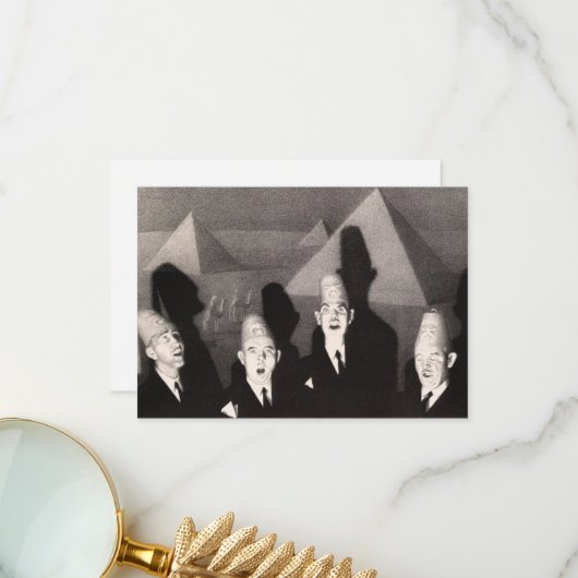 Shrine Quartet van Grant Wood Bedankkaart (Voorkant / Achterkant in situ)