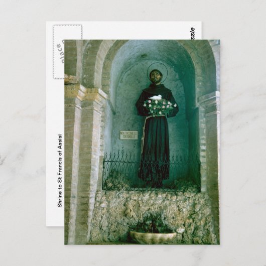 Shrine to St Francis of Assisi Briefkaart (Voorkant / Achterkant)