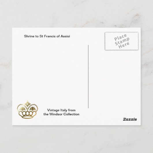 Shrine to St Francis of Assisi Briefkaart (Achterkant)