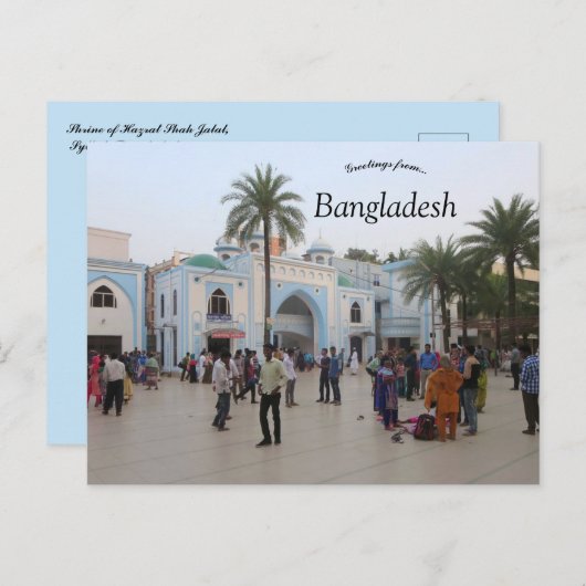 Shrine van Hazrat Shah Jalal in Sylhet Bangladesh Briefkaart (Voorkant / Achterkant)