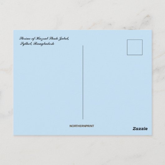 Shrine van Hazrat Shah Jalal in Sylhet Bangladesh Briefkaart (Achterkant)
