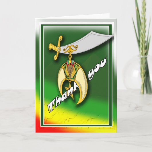 Shriner bedankkaart (Voorkant)