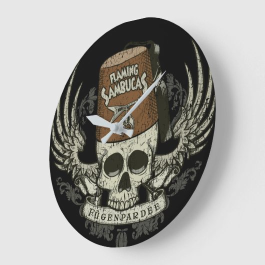 Shriner Skull Distressed Clock Grote Klok (Hoek)