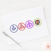 Shriners and Friends Edition Ovale Sticker (Envelop)