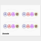 Shriners and Friends Edition Ovale Sticker (Vel)