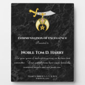 Shriners Appreciation Award Plaque Fotoplaat (Voorkant)
