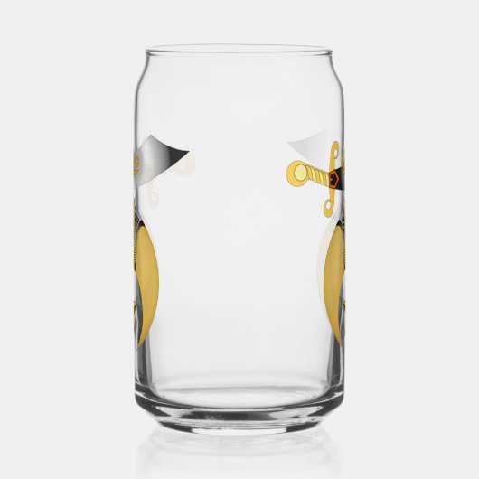 Shriners bedrukt blik glas (Links)