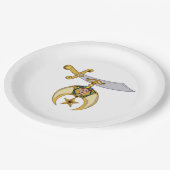 Shriners groot papieren bordje (Gekanteld)