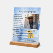 Shriners Mason Memorial Foto Acryl Bord (Hoek)