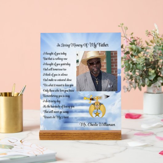 Shriners Mason Memorial Foto Acryl Bord (Huwelijk)