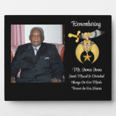 Shriners Memorial Plaque Fotoplaat (Voorkant)