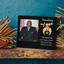 Shriners Memorial Plaque Fotoplaat