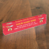 SHRINERS NAAMBORDJE (Zijkant)