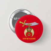 SHRINERS RONDE BUTTON 5,7 CM (Voorkant /achterkant)