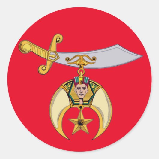 SHRINERS RONDE STICKER (Voorkant)
