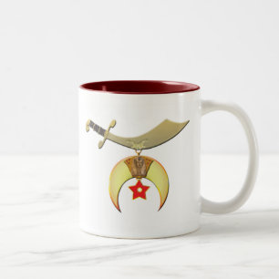 Shriners Scimitar Tweekleurige Koffiemok
