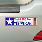 Shrink Big Gov kan niet. Bumpersticker (Op auto)