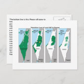 Shrinking Map of Palestine - Postcard Briefkaart (Voorkant / Achterkant)
