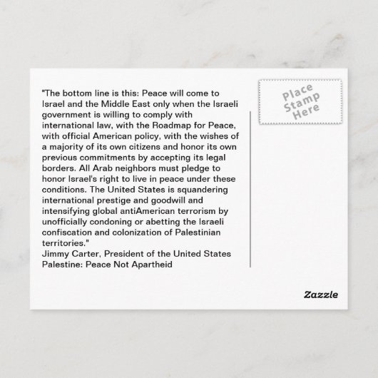 Shrinking Map of Palestine - Postcard Briefkaart (Achterkant)