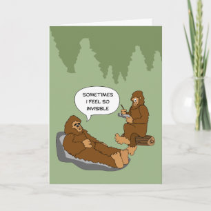 Shrink's Kantoor Funny Sasquatch Cartoon Custom Kaart