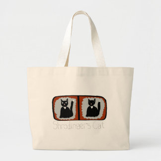 Shrodinger Cat Science Cartoon Grote Tote Bag