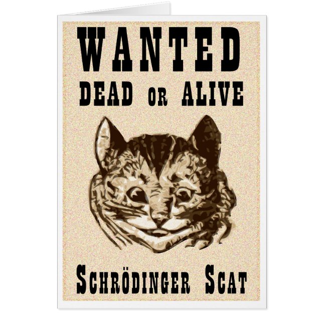 Shrodinger's cat gezocht poster (Voorkant)