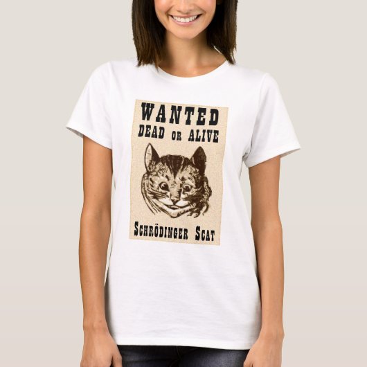 Shrodinger's cat gezocht poster t-shirt (Voorkant)