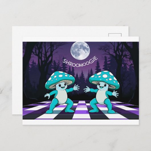 Shroom Boogie Tshirt Briefkaart (Voorkant / Achterkant)