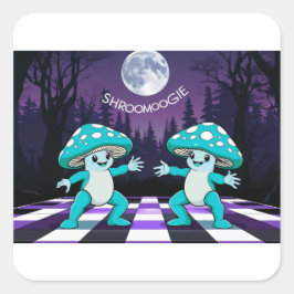 Shroom Boogie Tshirt Vierkante Sticker