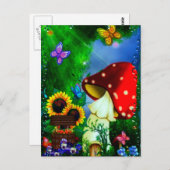 Shroom Gully Whimsical Fantasy Art Briefkaart (Voorkant / Achterkant)