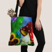 Shroom Gully Whimsical Fantasy Art Tote Bag (Dichtbij)
