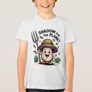Shroom voor de planeet Funny Mushroom Farmer Tri-Blend Shirt