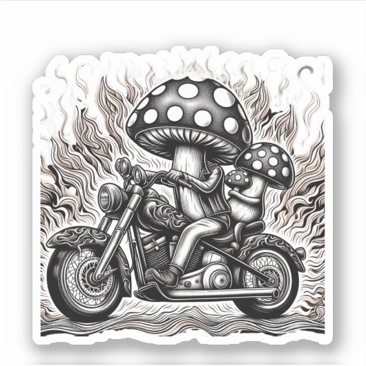 Shroomed Skeleton Cruise Sticker (Voorkant)