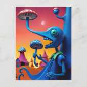 Shroomin' 'n' Bloom'n - Ken Gage Surreal Art Briefkaart (Voorkant)
