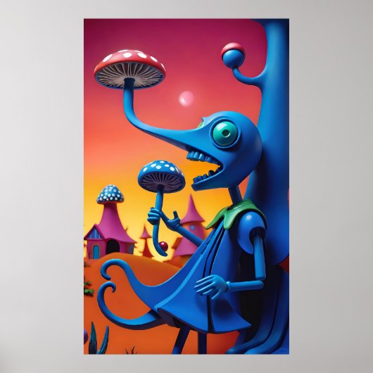 Shroomin' 'n' Bloom'n - Ken Gage Surreal Art Poster (Voorkant)