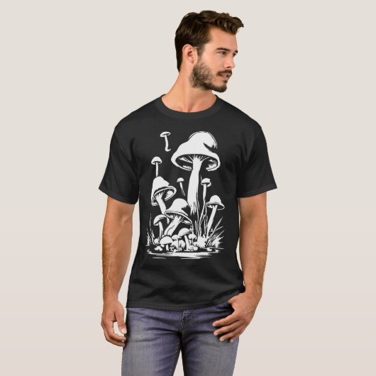 Shrooming Mushrooming Mycologie Hunter Schimmels M T-shirt (Voorkant volledig)
