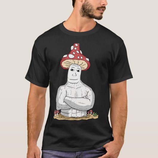 Shroomjack Mushroom Wojak. T-shirt (Voorkant)