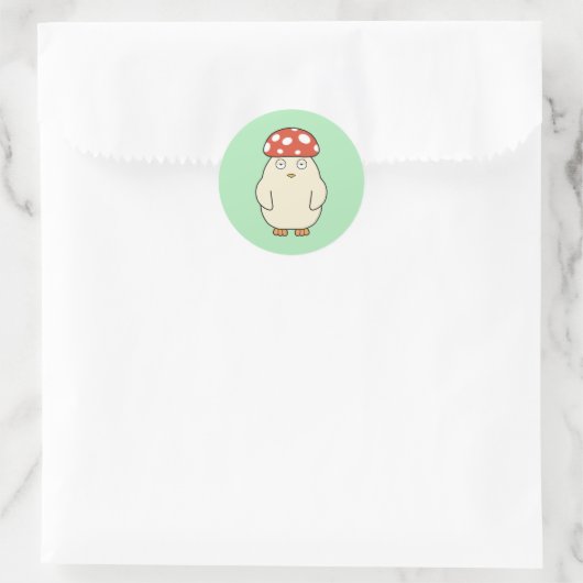 Shroompey Chick Ronde Sticker (Tas)