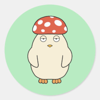Shroompey Chick Ronde Sticker