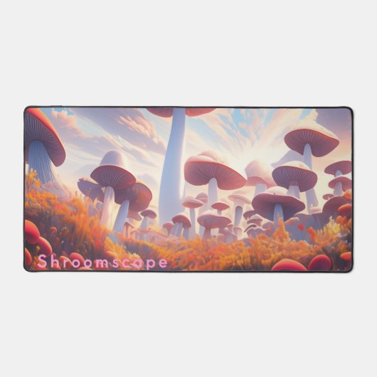 Shroomscape Whimsical Mushroom Field Bureaumat (Voorkant)