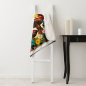 Shroomvilla Summer Whimsical Fantasy Art Sherpa Deken (In situ)