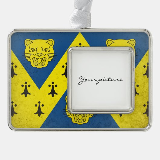 Shropshire Verzilverd Omlijst Ornament (Voorkant)