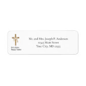 Shroud of Turin Easter Cross Religious Christian Etiket (Voorkant)