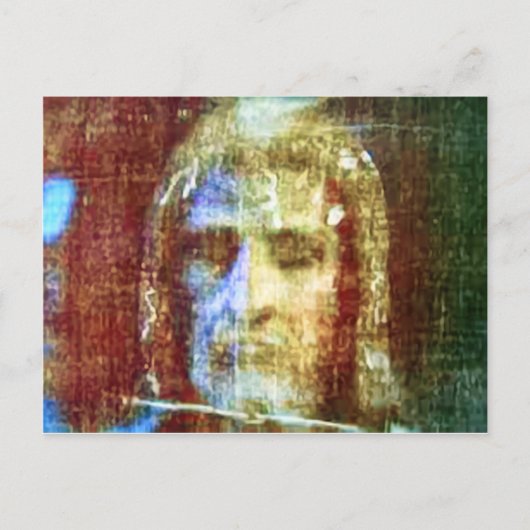Shroud of Turin Face Jesus Christus Colorized Briefkaart (Voorkant)