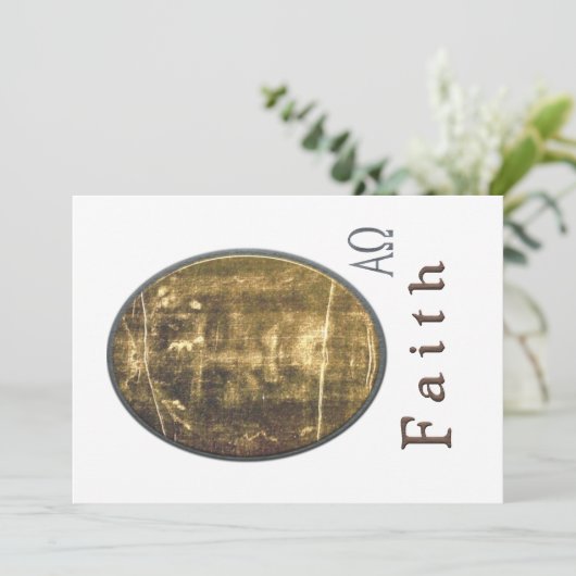 Shroud of Turin Feestdagenkaart (Staand voorkant)